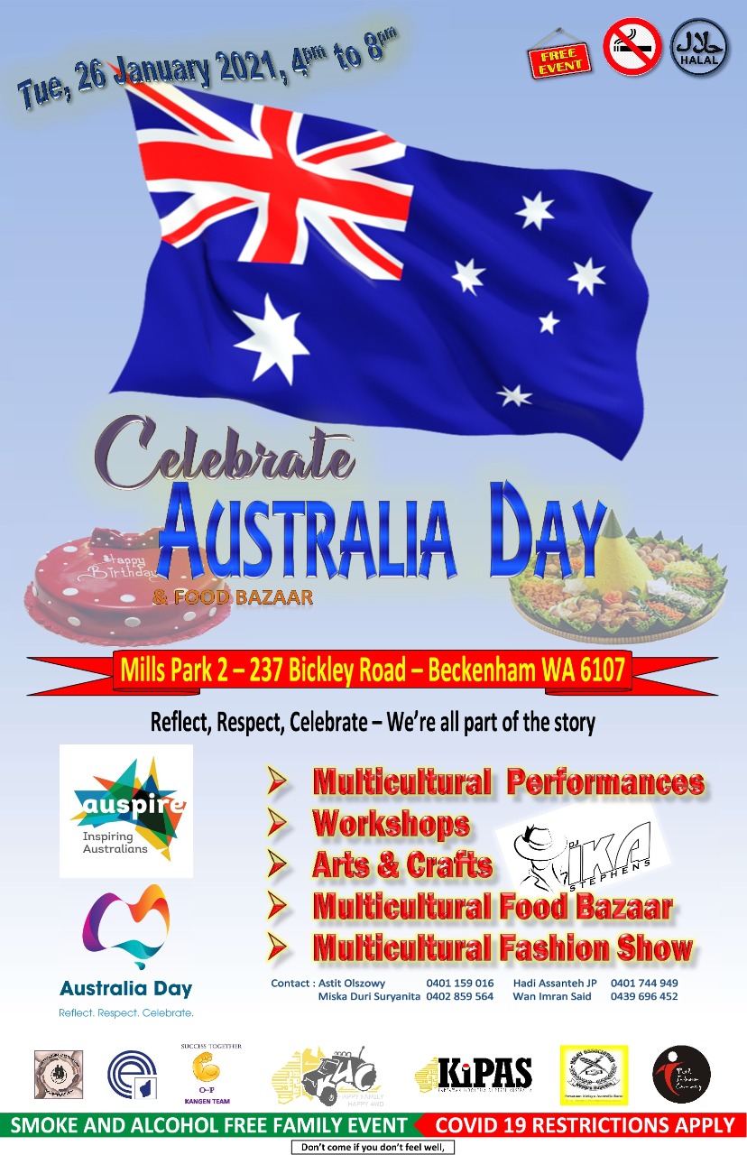 Upcoming Celebrate Australia Day 26 January 2021 at Mills Park 2 (Sponsor by Auspire and Australia Day Council)
